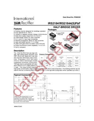 IRS21844SPBF datasheet  